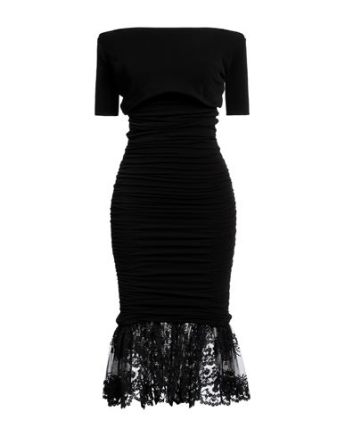 Philosophy Di Lorenzo Serafini Woman Midi Dress Black Size 6 Polyamide, Elastane, Viscose In Black