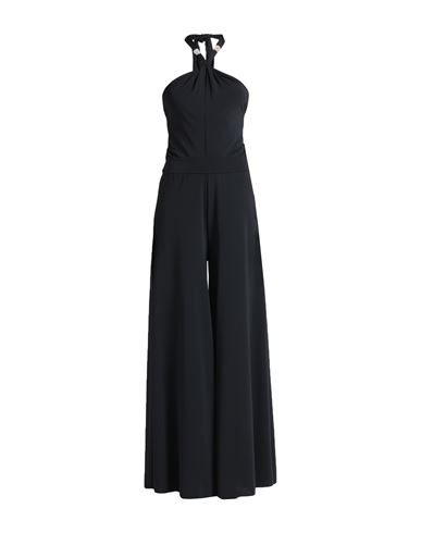 Shop Kaos Woman Jumpsuit Black Size 8 Acetate, Polyamide, Elastane