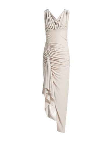 Kocca Woman Maxi Dress Sand Size M Viscose, Polyamide, Metallic Polyester, Elastane In Beige