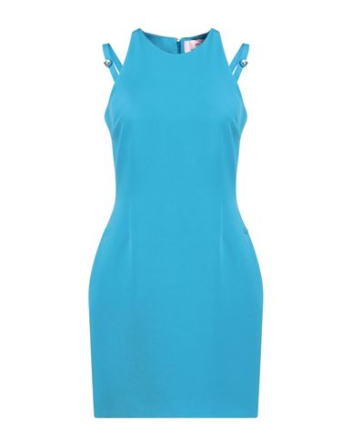 Chiara Ferragni Woman Mini Dress Azure Size 8 Polyester, Elastane In Blue