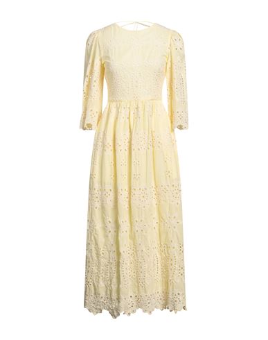 Borgo De Nor Woman Maxi Dress Yellow Size 6 Cotton