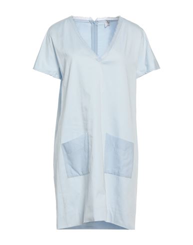 Shop Fedeli Woman Mini Dress Sky Blue Size 12 Cotton, Elastane