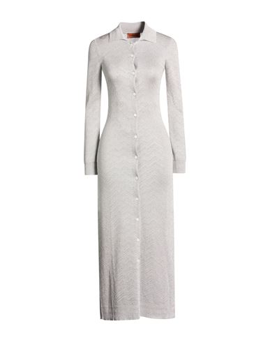 Missoni Woman Midi Dress Light Grey Size 2 Viscose, Polyester, Polyamide In Gray
