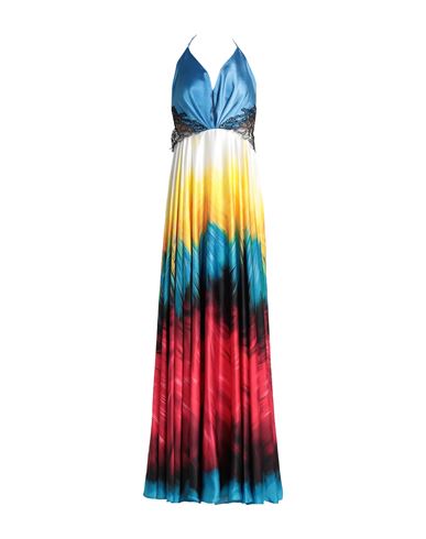 Shop Mischalis Atelier Woman Maxi Dress Azure Size 10 Polyester In Blue