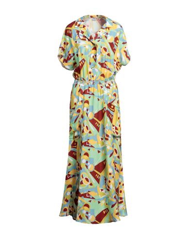 Shop Fedeli Woman Maxi Dress Yellow Size 6 Viscose, Linen