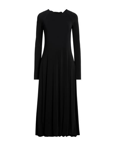 Shop Jil Sander Woman Midi Dress Black Size 6 Viscose, Elastane