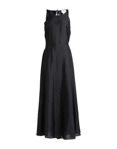 Shop Solotre Woman Maxi Dress Black Size 6 Silk