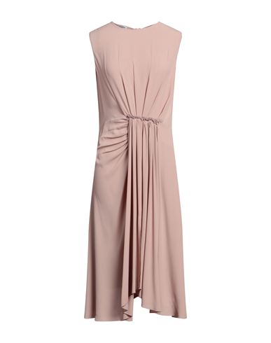 Rue Du Bac Woman Midi Dress Blush Size 8 Acetate, Silk In Pink