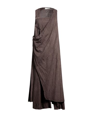 Shop Un-namable Woman Maxi Dress Dark Brown Size 10 Recycled Cotton