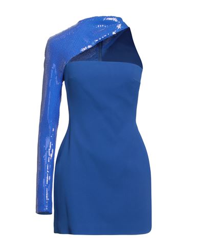 Shop David Koma Woman Mini Dress Blue Size 2 Acetate, Viscose, Elastane