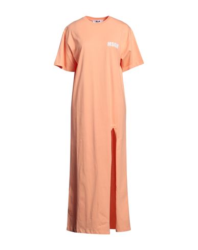 Msgm Woman Maxi Dress Salmon Pink Size M Cotton