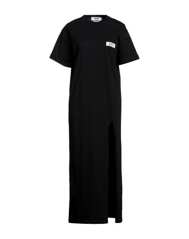 Msgm Woman Maxi Dress Black Size S Cotton