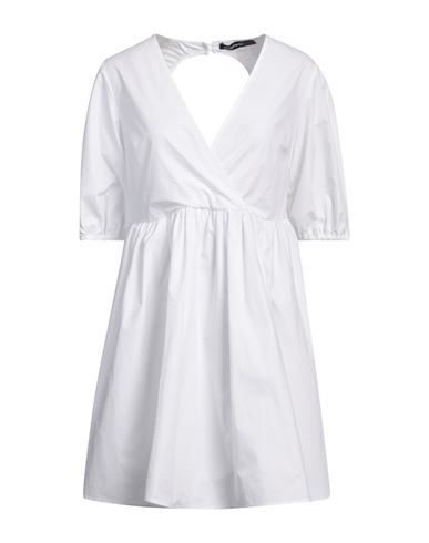 Department 5 Woman Mini Dress White Size 6 Cotton
