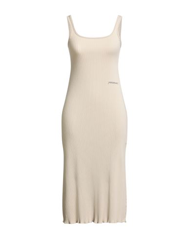 Hinnominate Woman Midi Dress Beige Size S Cotton, Elastane