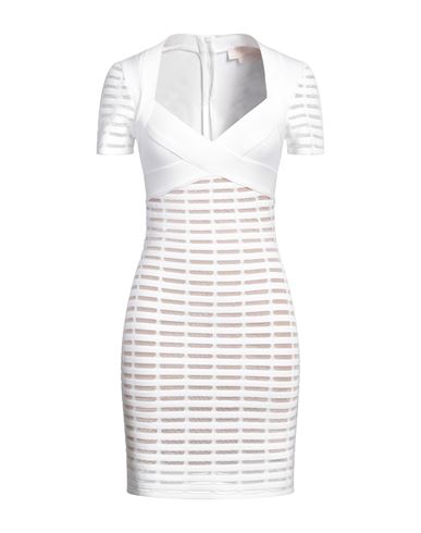 Genny Woman Mini Dress White Size 8 Viscose, Polyester