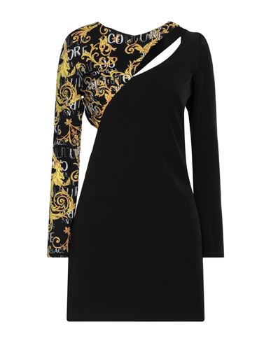 Versace Jeans Couture Woman Mini Dress Black Size 8 Polyester, Elastane