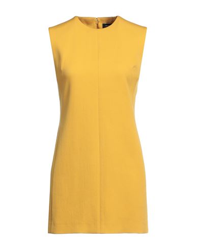 Shop Bcbgmaxazria Woman Mini Dress Ocher Size 4 Virgin Wool, Mohair Wool, Polyamide In Yellow