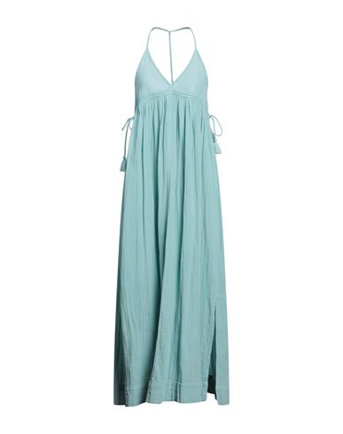 Notshy Woman Maxi Dress Turquoise Size L Cotton In Blue