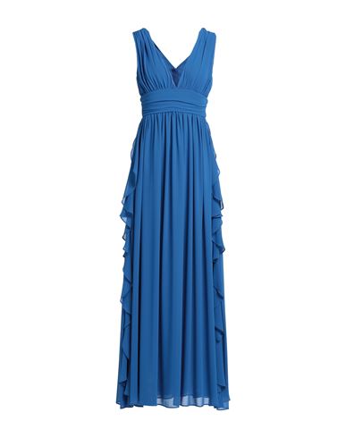 Rue Du Bac Woman Maxi Dress Azure Size 4 Polyester In Blue