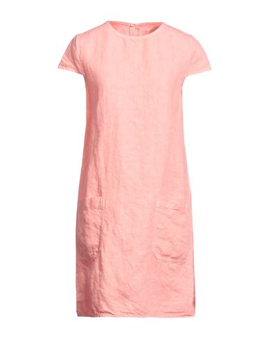 Aspesi Woman Mini Dress Salmon Pink Size 8 Linen