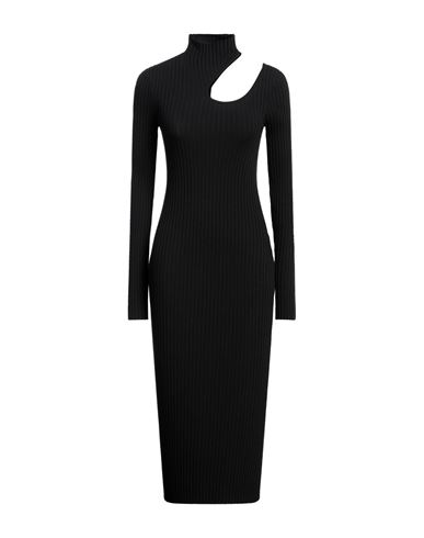 Shop Anine Bing Woman Midi Dress Black Size L Cotton, Elastane
