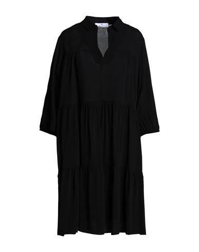 Anna Seravalli Woman Midi Dress Black Size 10 Viscose, Elastane