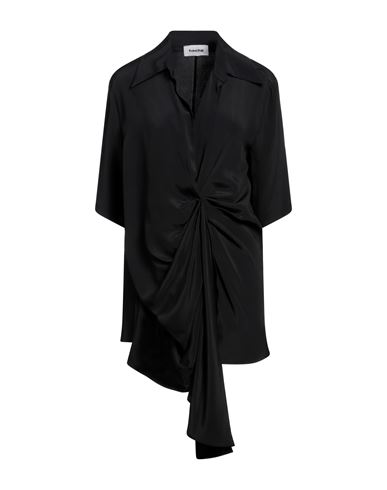 Shop Hache Woman Shirt Black Size 10 Acetate, Silk