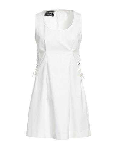 Boutique Moschino Woman Mini Dress White Size 8 Cotton, Elastane