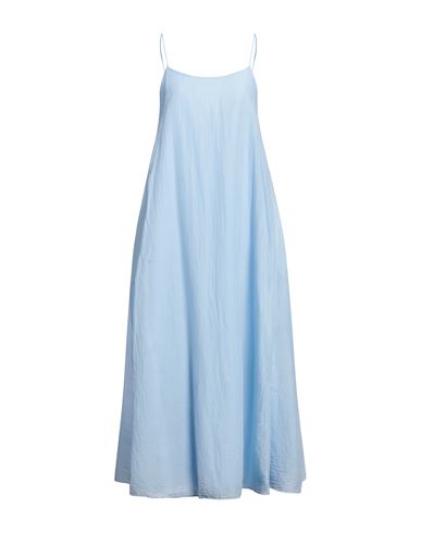 Shop Pomandère Woman Maxi Dress Light Blue Size 8 Cotton, Silk