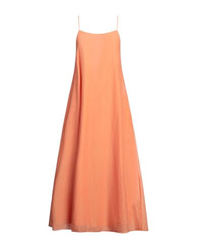 Shop Pomandère Woman Maxi Dress Salmon Pink Size 6 Cotton, Silk