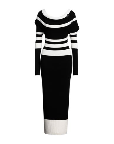 Attico The  Woman Midi Dress Black Size 4 Viscose, Polyester
