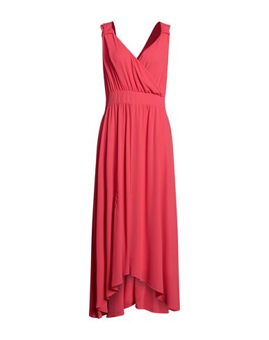 Diana Gallesi Woman Midi Dress Coral Size 10 Polyester In Red
