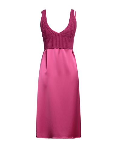 Pinko Woman Midi Dress Fuchsia Size S Acrylic, Mohair Wool, Polyamide, Polyester