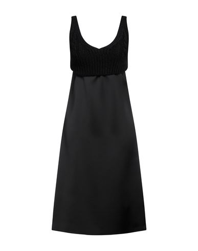 Pinko Woman Midi Dress Black Size Xs Acrylic, Mohair Wool, Polyamide, Polyester