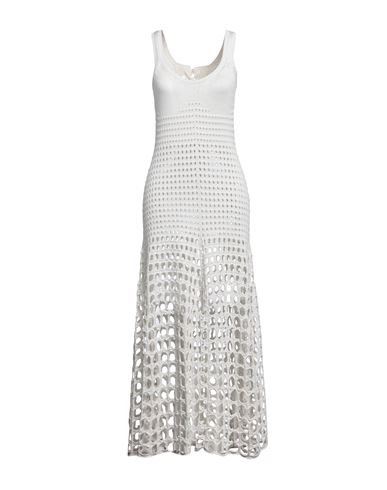 Chloé Woman Midi Dress White Size M Silk