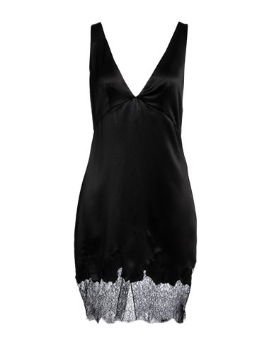 Saint Laurent Woman Mini Dress Black Size 8 Silk, Cotton, Polyamide