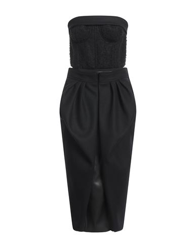 Maison Margiela Woman Midi Dress Black Size 4 Wool, Mohair Wool, Virgin Wool, Polyamide, Polyester