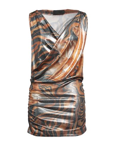 Alberta Ferretti Woman Mini Dress Copper Size 6 Polyester, Elastane In Orange