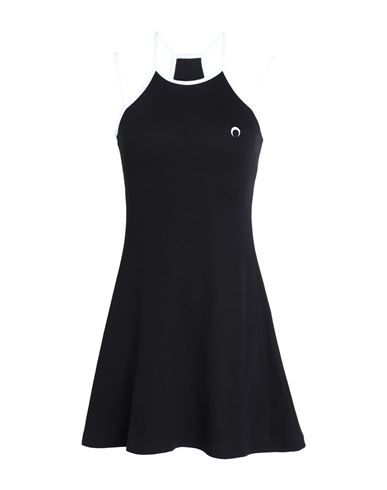 Marine Serre Woman Mini Dress Black Size Xs Organic Cotton, Elastane