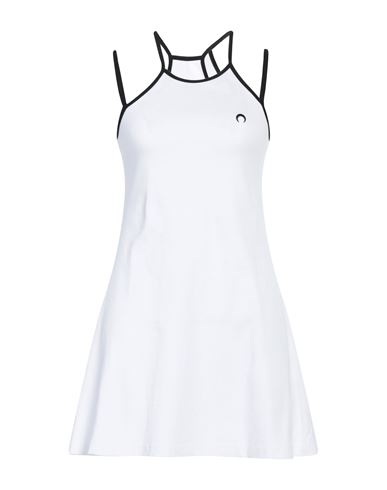 Shop Marine Serre Woman Mini Dress White Size M Organic Cotton, Elastane