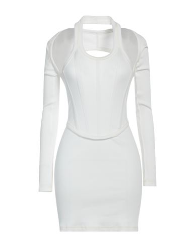 Dion Lee Woman Mini Dress Ivory Size Xs Organic Cotton, Elastane In White