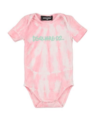 Dsquared2 Newborn Baby Bodysuit Pink Size 3 Cotton, Elastane
