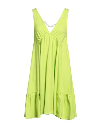 Mariuccia Woman Mini Dress Light Green Size Xs Cotton