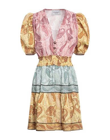 Forte Dei Marmi Couture Woman Mini Dress Pastel Pink Size 4 Linen