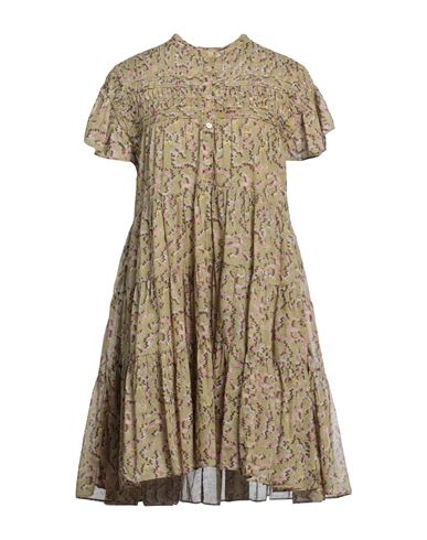Marant Etoile Marant Étoile Woman Mini Dress Khaki Size 6 Cotton In Beige