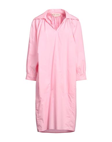 Marni Woman Midi Dress Pink Size 6 Cotton