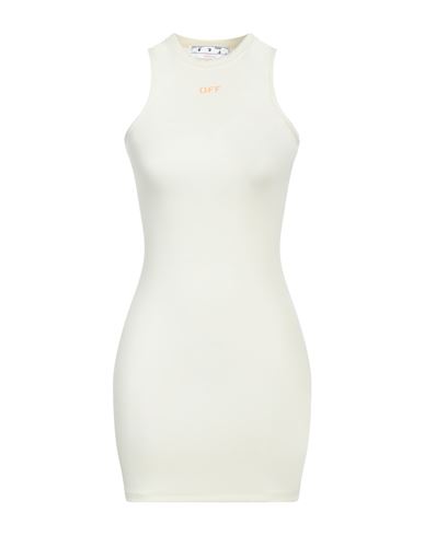 Off-white Woman Mini Dress Cream Size 4 Polyamide, Elastane