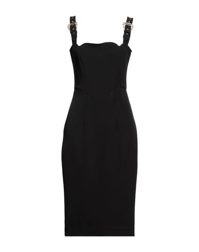 Shop Versace Jeans Couture Woman Midi Dress Black Size 10 Polyester, Elastane