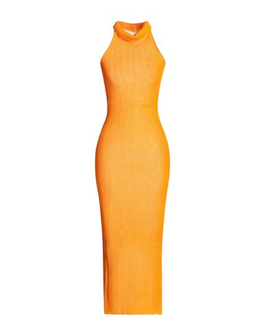Shop Paloma Wool Woman Maxi Dress Orange Size M Linen, Tencel Lyocell, Recycled Polyamide