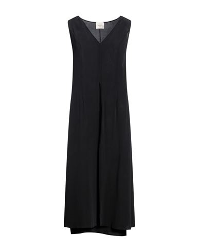 Alysi Woman Midi Dress Black Size 10 Silk